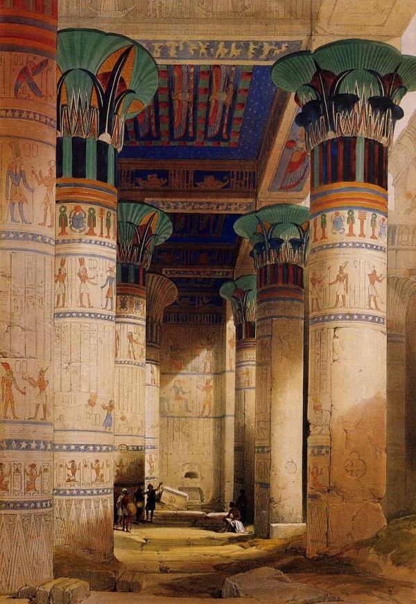 Temple of Isis on the Island of Philae, Egypt by David Roberts